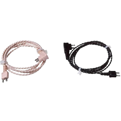 2 Pin Universal Black/Beige Adapter Cable Hearing Aid Receiver for Pocket Wire Standard Power Cord image