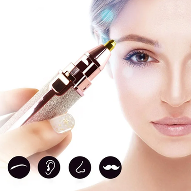 2 in 1 Electric Eyebrow Shaver,Razor and Painless Hair Remover-Gold Palace Slide 5