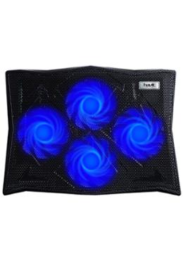 Havit Laptop Cooling Pad (Four Ultra-Quiet 110mm Fans with Eye- catching blue LED light,Optimized heat dissipation effect for 14in-17in Laptops) (F2063A) image