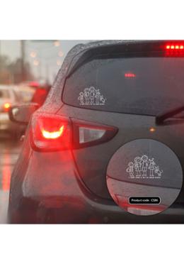 Happy Family Quote Vinyl Decals Removable Bumper Sticker for Car - (CS86) image