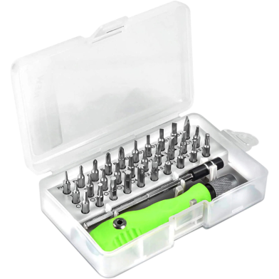 32 In 1 Mini Screwdriver Bits Set With Magnetic Flexible Extension Rod For Home Appliance Repairing Preparations image