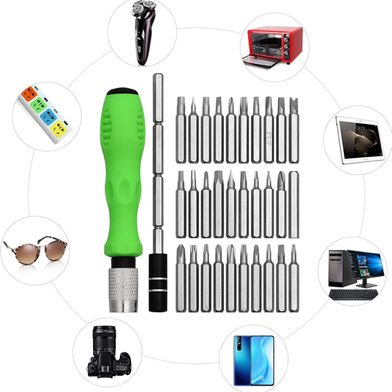 32 In 1 Mini Screwdriver Bits Set With Magnetic Flexible Extension Rod For Home Appliance Repairing Preparations Slide 4