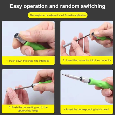 32 In 1 Mini Screwdriver Bits Set With Magnetic Flexible Extension Rod For Home Appliance Repairing Preparations Slide 2