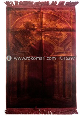 Safa Tex Mehrab Muslim Prayer Jaynamaz - জায়নামাজ (Marron) - Any Design image