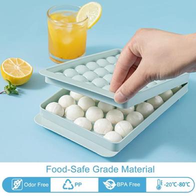 33-Cavity Round Ice Ball Maker Tray – Durable Silicone Ice Cube Mold for Perfect Ice Spheres Slide 4