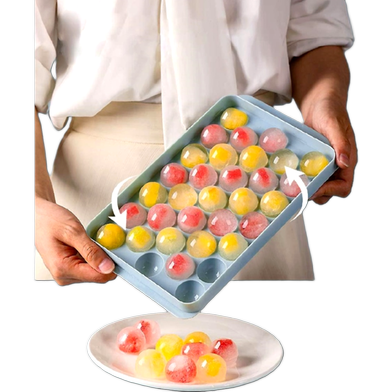 33-Cavity Round Ice Ball Maker Tray – Durable Silicone Ice Cube Mold for Perfect Ice Spheres Slide 2