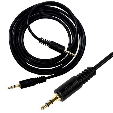3.5mm Jack Male Splitter Audio Stereo Cable Black image