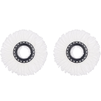 360° Spin Mop Head Refill - Absorbent Microfiber Replacement for Easy Floor Cleaning (1 Pair) image