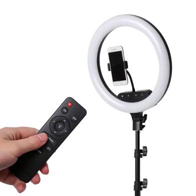 36CM Remote and Touch LED Soft Ring Light with tripod stand for Photography Makeup YouTube Video Shooting Selfie image