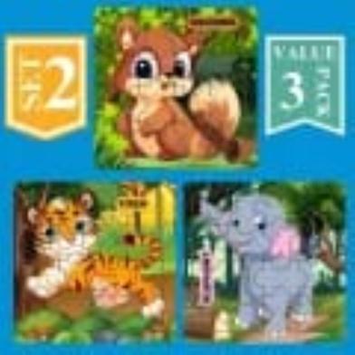 3D Jigsaw Puzzle Educational Toy For Children Cartoon Animal Vehicle Intelligence Puzzles 3Pcs (Any Colour) Slide 2
