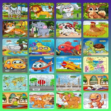 3D Jigsaw Puzzle Educational Toy For Children Cartoon Animal Vehicle Intelligence Puzzles 3Pcs (Any Colour) Slide 3