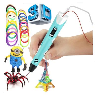 3D Painting Pen Supplies Crafting Doodle Drawing Arts Printer PLA/ABS Filaments Kid Gift Pink 1Pc Slide 2