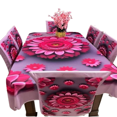3D Print Premium Dining Table Cloth And Chair Cover Set 7 in 1 image