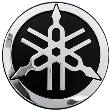 3D Yamaha Motorcycle Logo Tank Decal Emblem Self-Adhesive - 1 Pcs image