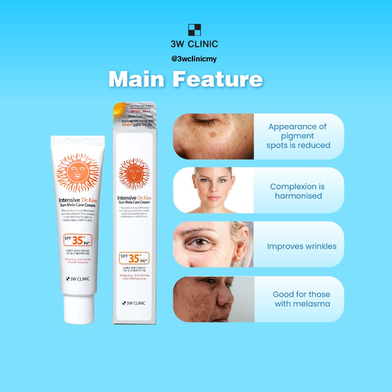 3W CLINIC Intensive Dr.Kim Sun Mela Care Cream SPF35 Plus PA Plus Plus 50 gm image