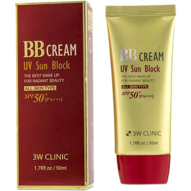 3W CLINIC UV SUN BLOCK BB CREAM SPF50 PA image