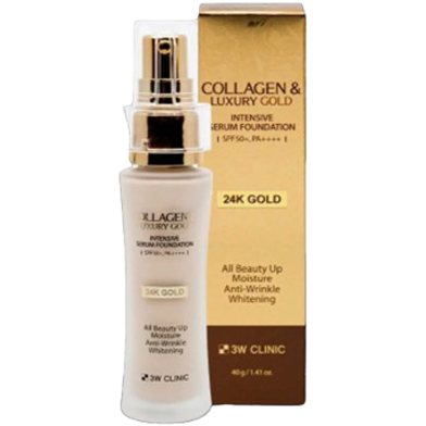 3W Clinic Collagen and Luxury Gold Intensive Serum Foundation SPF50 Plus PA Plus Plus 40g image