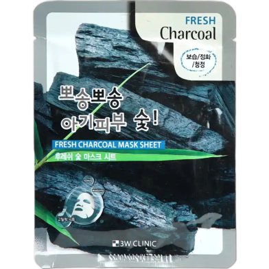 3W Clinic Fresh Charcoal Mask Sheet - 23gm image