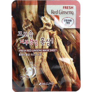 3W Clinic Fresh Red Ginseng Mask Sheet - 23gm image