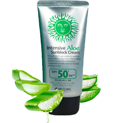 3W Clinic Intensive Aloe Sunblock Cream SPF 50 Plus PA Plus Plus Plus 70 ml image