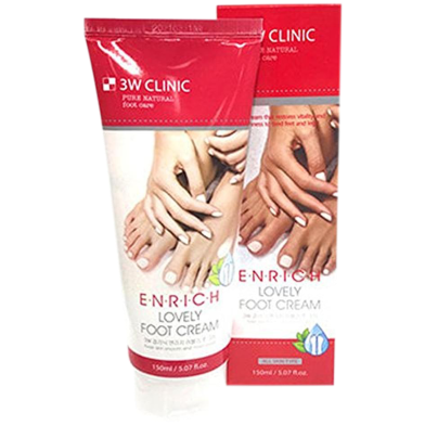 3W Clinic Pure Natural Enrich Lovely Foot Cream - 150ml -326921715 image