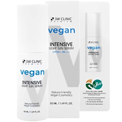 3W Clinic Vegan Intensive Light Sun Serum SPF50 Plus PA Plus Plus 50ml image