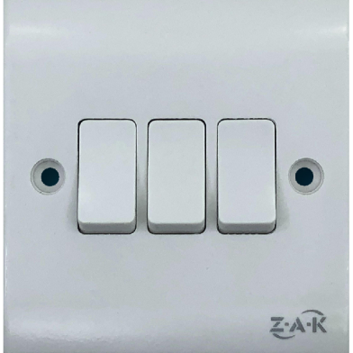 ZAK 3 Gang 1 way switch (Business series) image