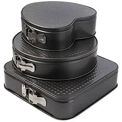 Multi Shape Cake Mold Set - Black - 3 Pcs image