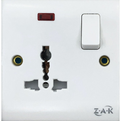ZAK 3 Pin MF socket with switch (Business series) image