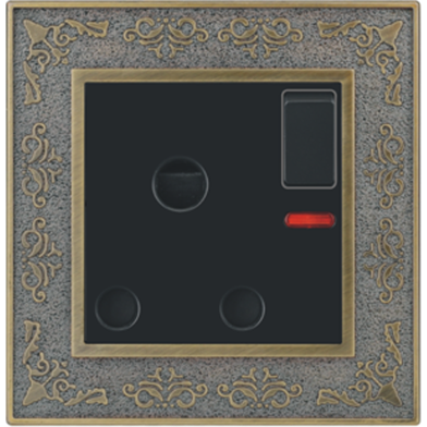 3 Pin round socket with switch (Decent series) image