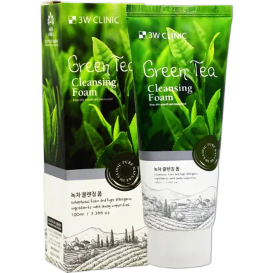 3w Clinic Green Tea Cleansing Foam 100ml image