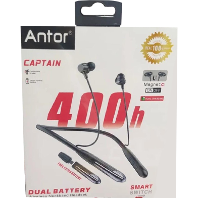 400H Luxury Wireless Neckband Earphone – Voice Changer, Magnetic On/Off, Type-C image