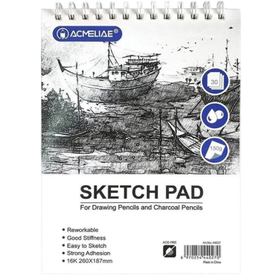  Acmeliae Sketch Pad For Drawing Pencil and Charcoal Pencils (30 Page, 150g, 16K 260*187mm) image