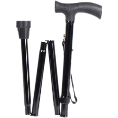 4 Folding Section Folding Walking Stick (Any Color) image