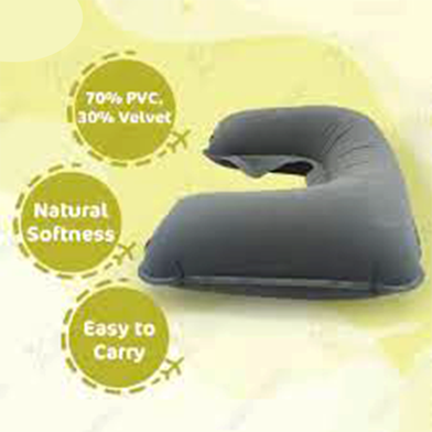 4 In 1 Inflatable Travelling Pillow Set With Eye Mask, Ear Plugs And Pouches (travelling_pillow_1_light_ash) Light Ash - 103352643 Slide 5