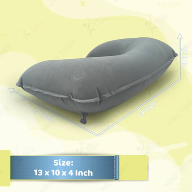4 In 1 Inflatable Travelling Pillow Set With Eye Mask, Ear Plugs And Pouches (travelling_pillow_1_light_ash) Light Ash - 103352643 Slide 3