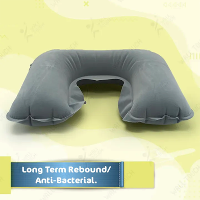 4 In 1 Inflatable Travelling Pillow Set With Eye Mask, Ear Plugs And Pouches (travelling_pillow_1_light_ash) Light Ash - 103352643 Slide 2