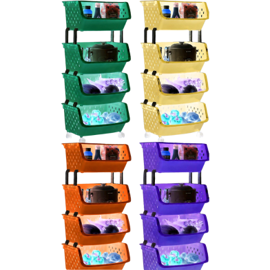 4 Layer Plastic Kitchen Storage Rack image
