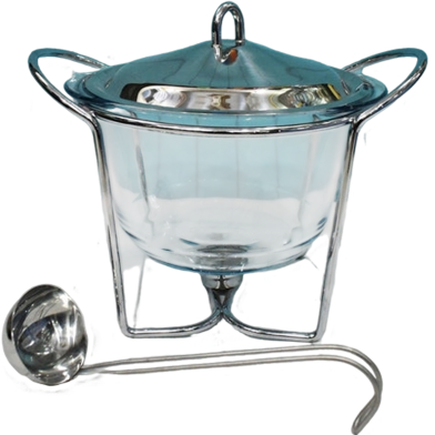 4 Liter Stainless Steel Soup Serving Dish with Warmer BK1008 image