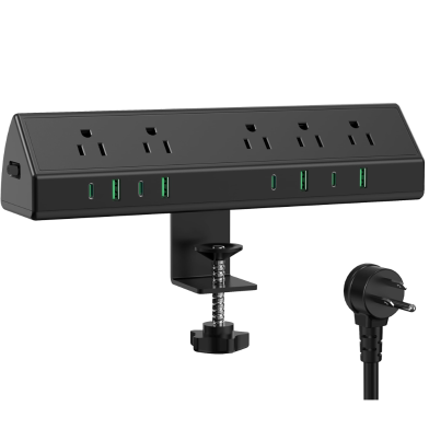 4 Ports USB-C PD QC 3.0 Fast Charger Station Power Strip with Cables for Home Office Multi-Device Charging image