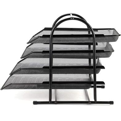 4 Tier Metal Mesh File Rack and Organizer image