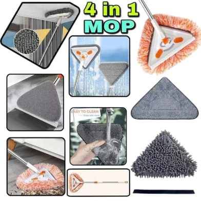 4 in 1 Triangle Mop for Home Cleaning image