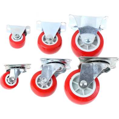 4 pcs Heavy Duty 50mm 2 Inch Rubber Wheel Swivel Castor Wheels Trolley Caster Brake Set of castor image