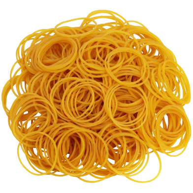 Thick Medium Elastic Rubber Bands Yellow image