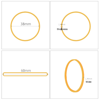 Thick Medium Elastic Rubber Bands Yellow Slide 3