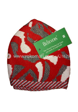 Believers'Muslim Prayer Cap Toor Design -01 Pcs (Sky, Celadon and Grey Color) image