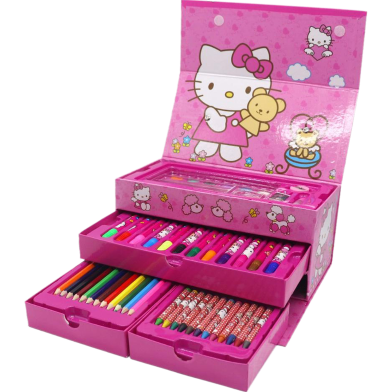 54 - Pcs Drawing Art Set in Paper Card Box for Kids any color image