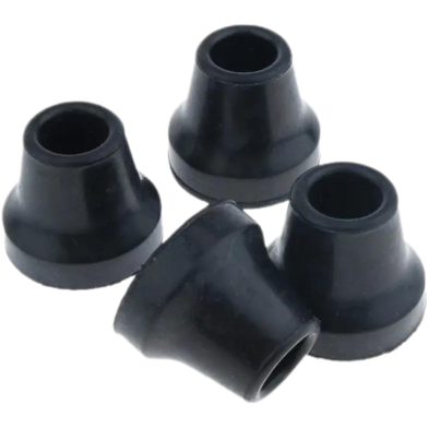 5/8 inch (16mm) Soft Replacement Rubber Tip for Walking Stick - Crutch Stability and Support - 4 Pcs image