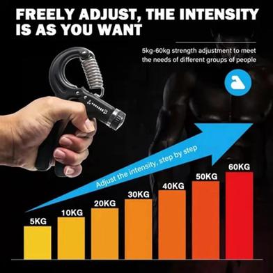 5-60Kg Gym Fitness Hand Grip Men Adjustable Finger Heavy Exerciser Strength for Muscle Recovery Hand Gripper Trainer-(Any Design and Any color) Slide 4