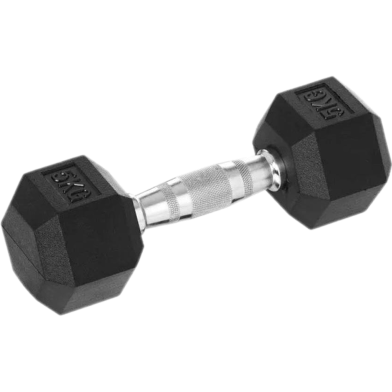 5 KG Rubber Dumbbell Hexagonal Shape 1 Pcs image